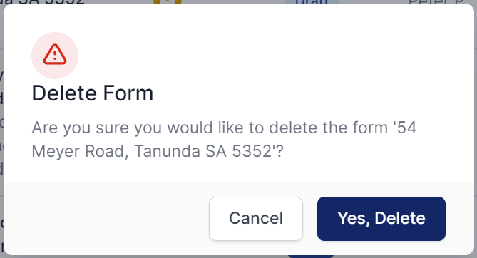 Deleting Forms logo