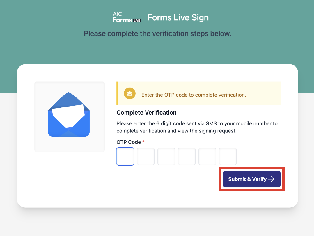 Forms Live Sign setup