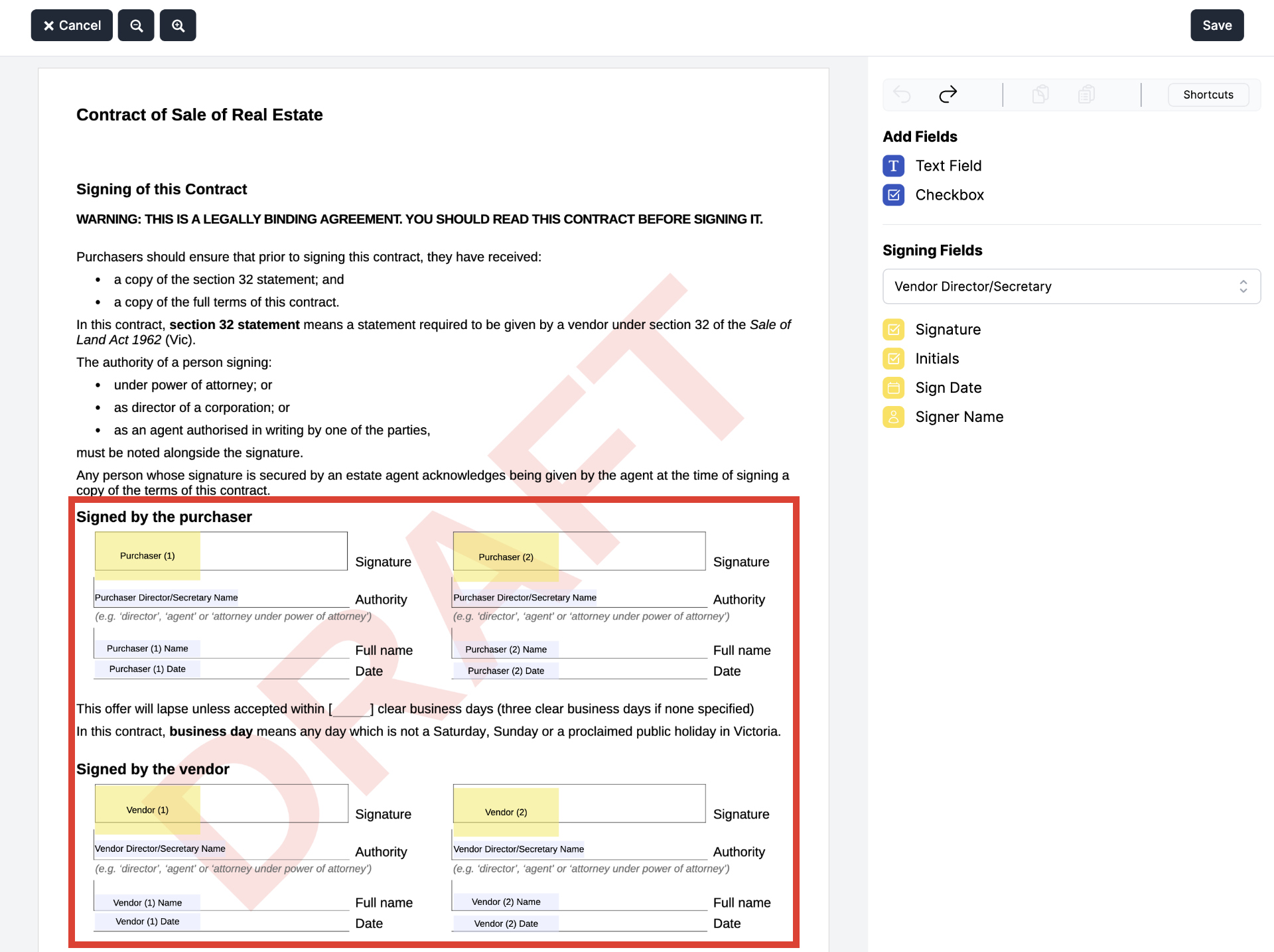 Selecting the Signature