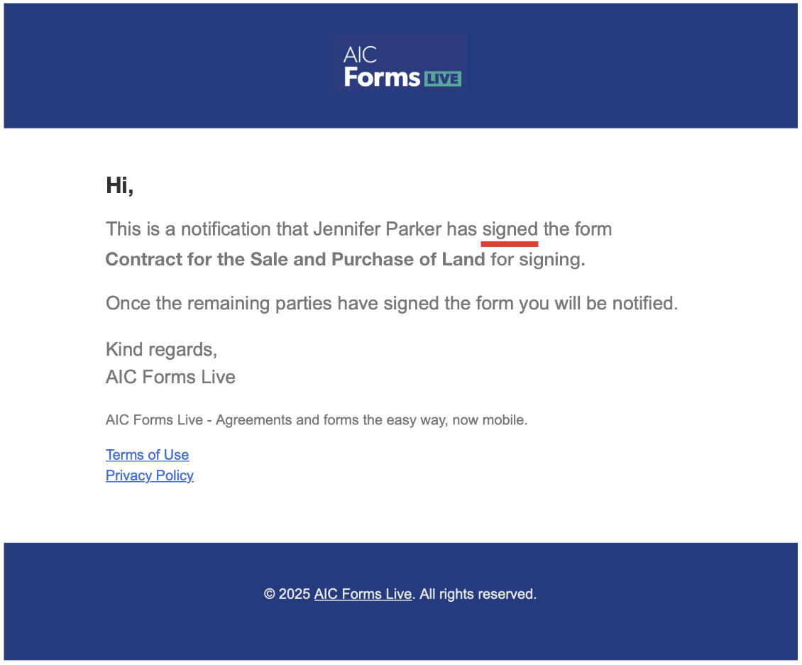 Forms Live Sign setup
