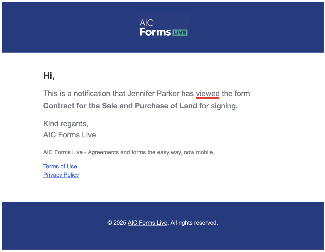 Forms Live Sign setup