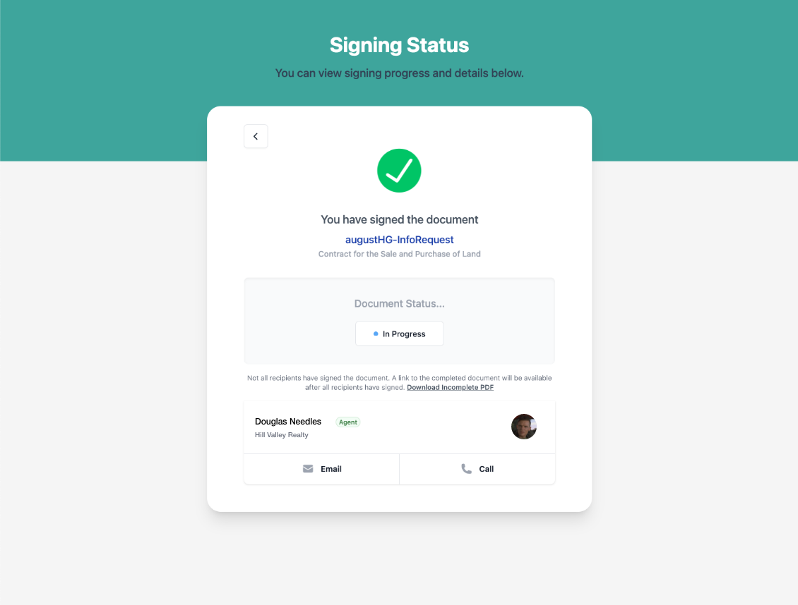 Forms Live Sign setup
